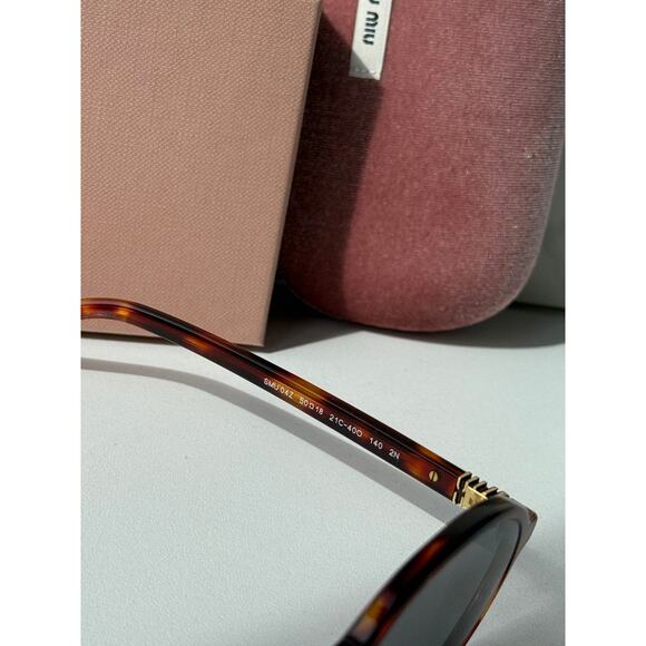NEW Miu Miu MU04ZS Regard Sunglasses in Havana Brown $518